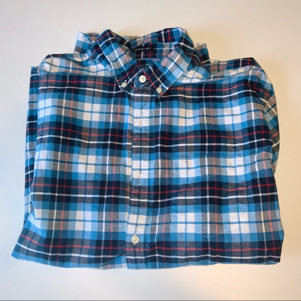 American Eagle Plaid Button Up
